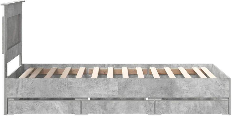 Lova Lovos rėmas Betono pilka 75 x 190 cm Inžinerinė mediena