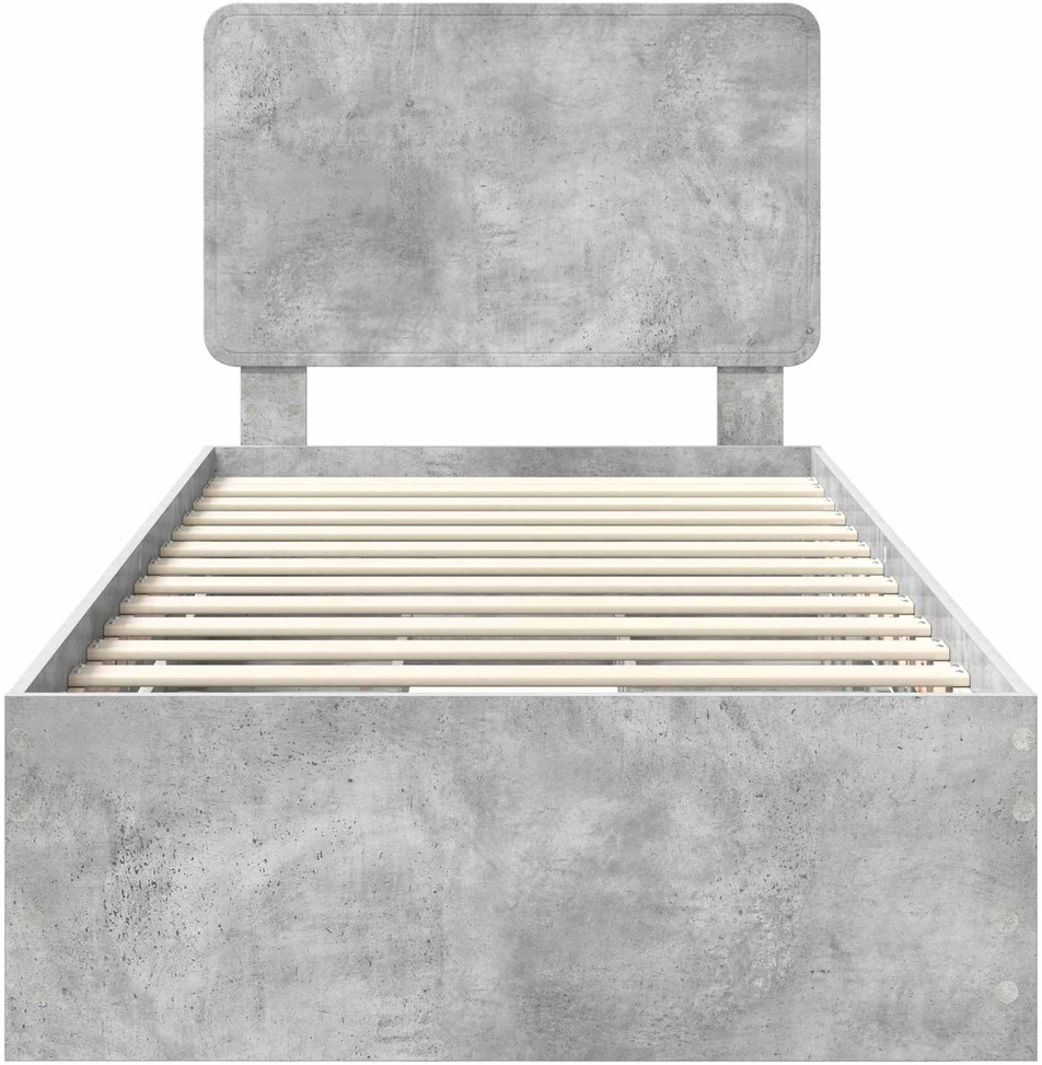Lova Lovos rėmas Betono pilka 75 x 190 cm Inžinerinė mediena