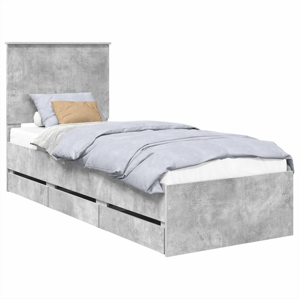 Lova Lovos rėmas Betono pilka 75 x 190 cm Inžinerinė mediena