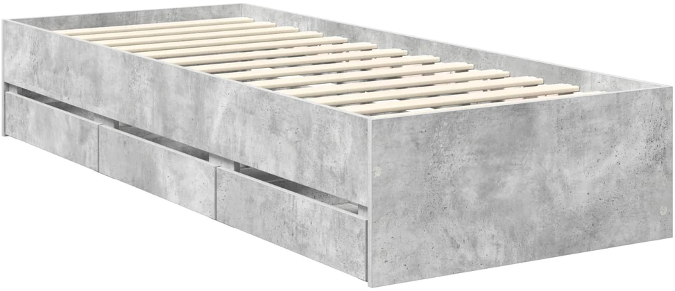 Lova Lovos rėmas Betono pilka 75 x 190 cm Inžinerinė mediena