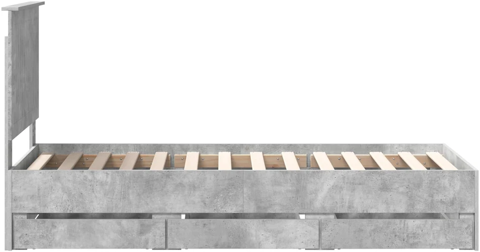 Lova Lovos rėmas Betono pilka 75 x 190 cm Inžinerinė mediena
