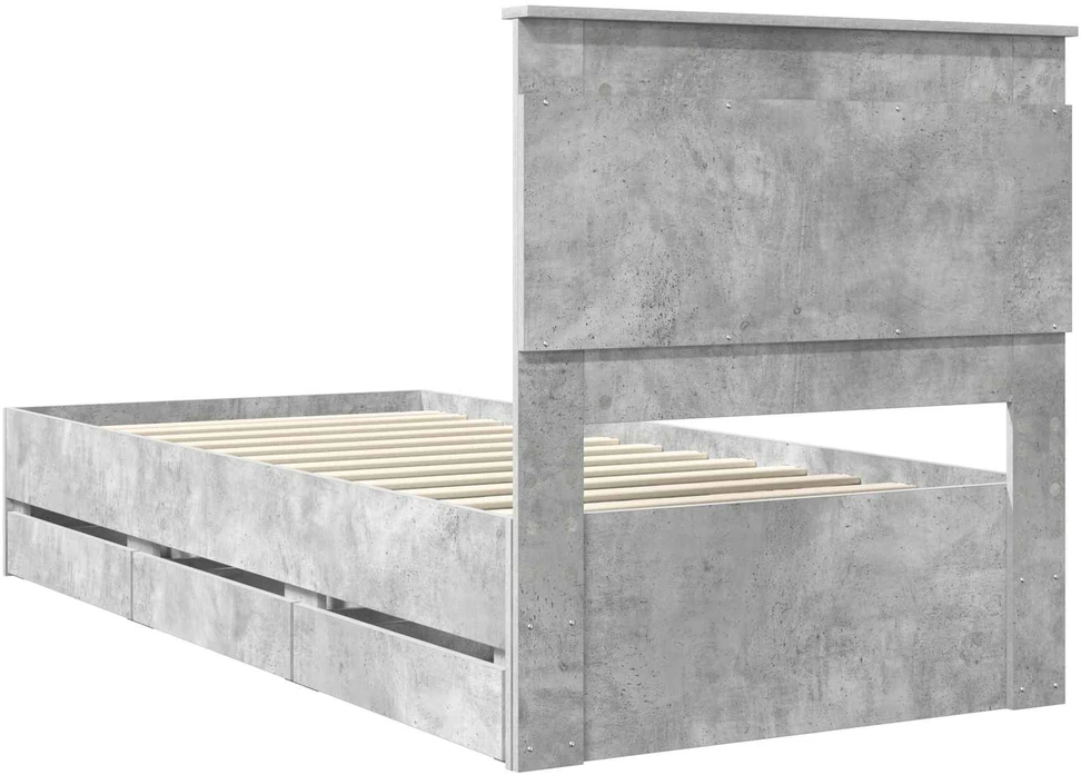 Lova Lovos rėmas Betono pilka 75 x 190 cm Inžinerinė mediena