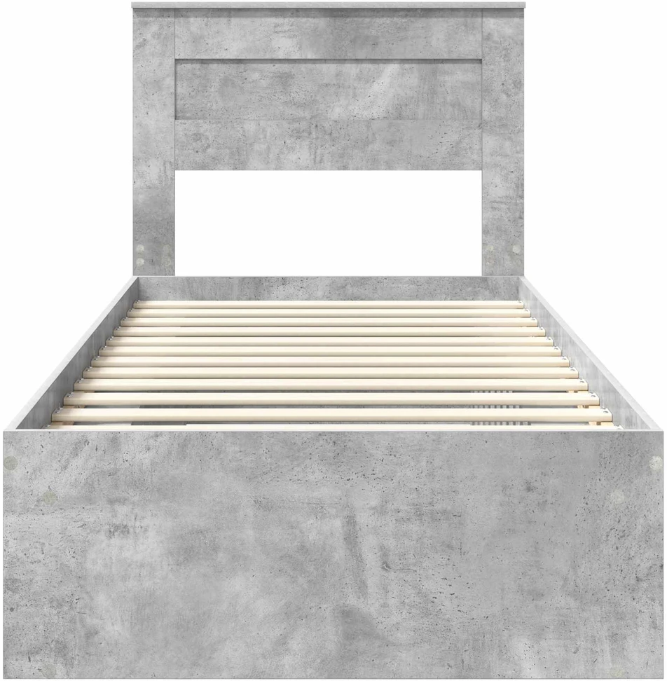 Lova Lovos rėmas Betono pilka 75 x 190 cm Kietos pušies mediena