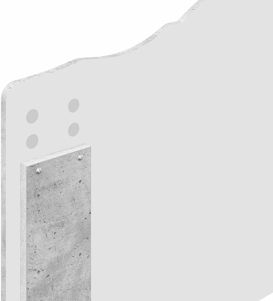 Lova Lovos rėmas Betono pilka 75 x 190 cm Kietos pušies mediena