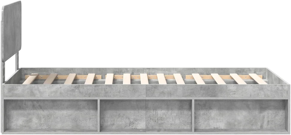 Lova Lovos rėmas Betono pilka 75 x 190 cm Kietos pušies mediena