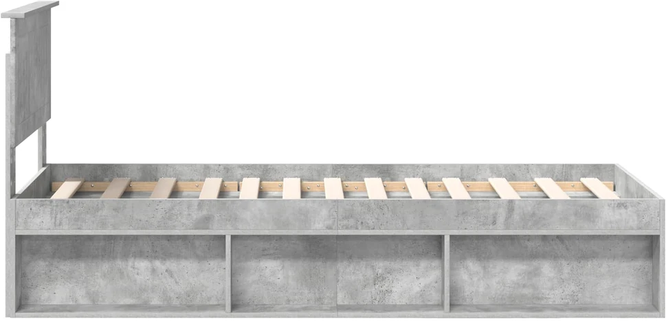 Lova Lovos rėmas Betono pilka 75 x 190 cm Kietos pušies mediena