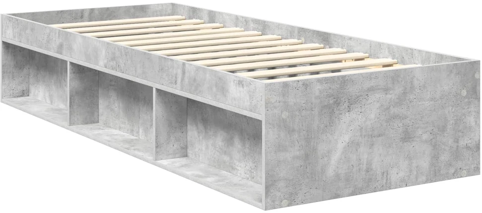 Lova Lovos rėmas Betono pilka 75 x 190 cm Kietos pušies mediena