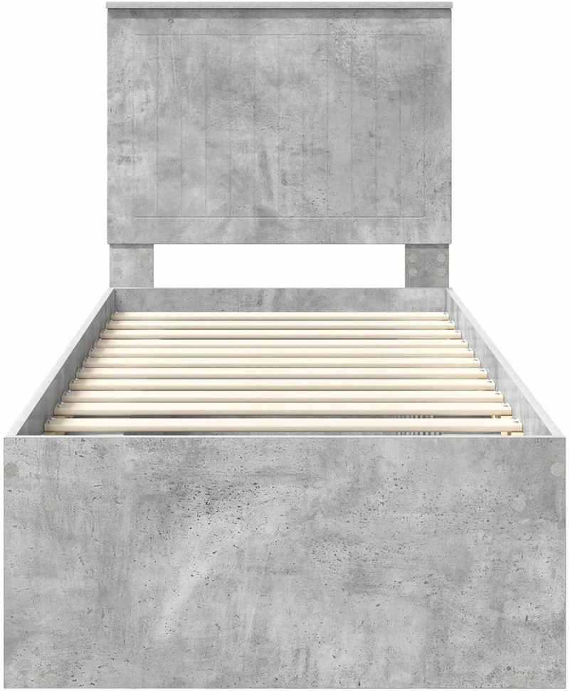 Lova Lovos rėmas Betono pilka 75 x 190 cm Kietos pušies mediena
