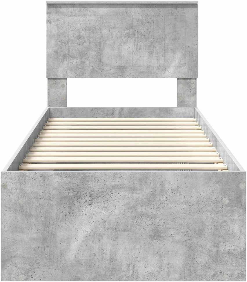Lova Lovos rėmas Betono pilka 75 x 190 cm Kietos pušies mediena
