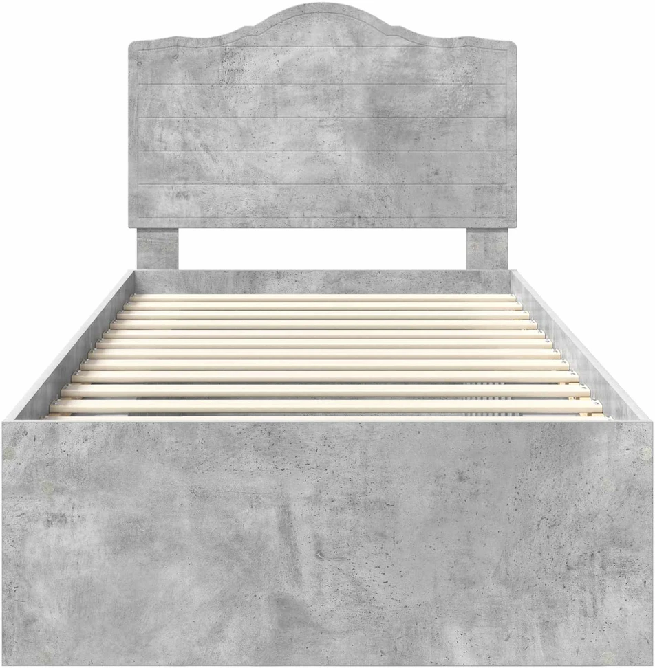 Lova Lovos rėmas Betono pilka 75 x 190 cm Kietos pušies mediena
