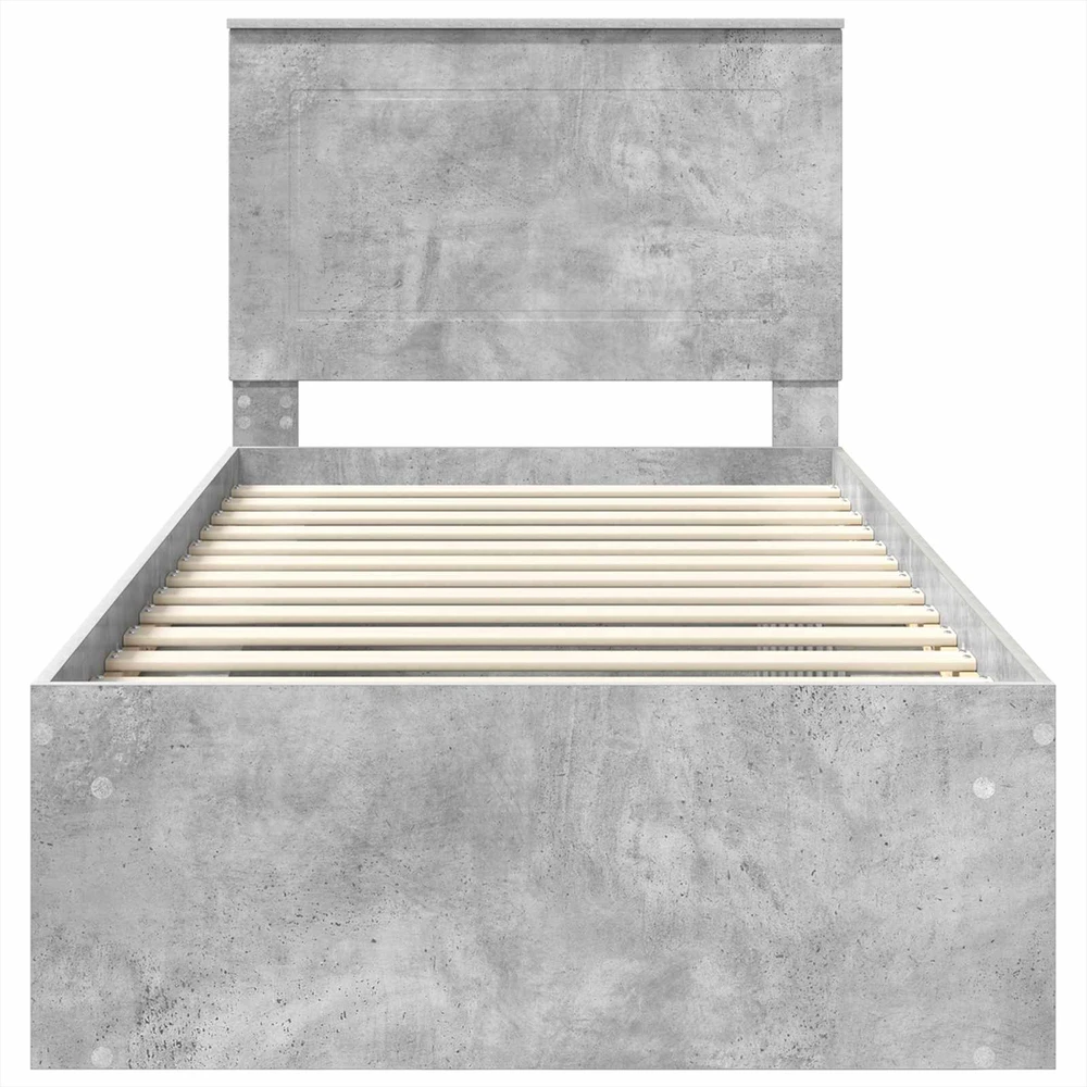 Lova Lovos rėmas Betono pilka 75 x 190 cm Kietos pušies mediena