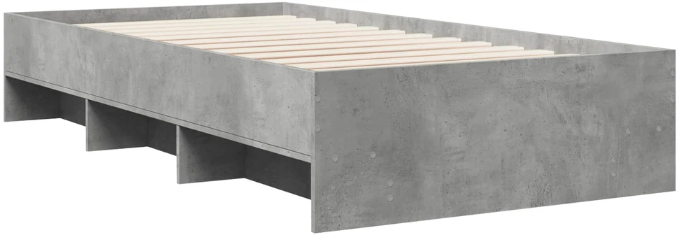 Lova Lovos rėmas Betono pilka 80 x 200 cm Apdirbta mediena