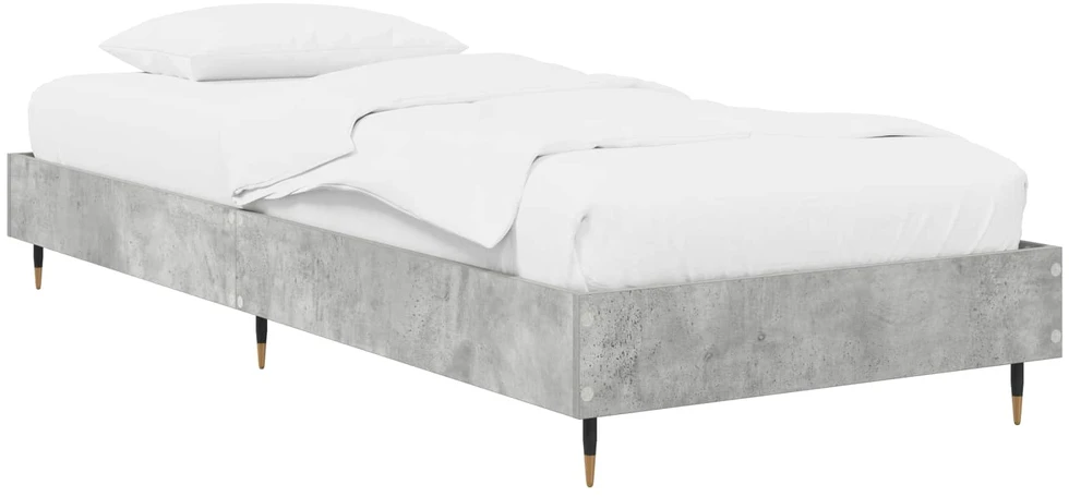 Lova Lovos rėmas Betono pilka 80 x 200 cm Apdirbta mediena