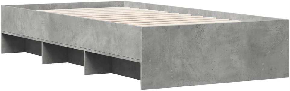 Lova Lovos rėmas Betono pilka 80 x 200 cm Apdirbta mediena