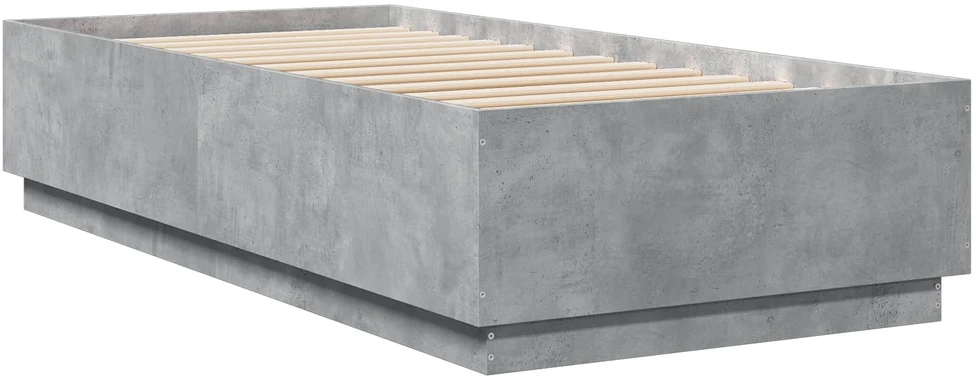 Lova Lovos rėmas Betono pilka 80 x 200 cm Apdirbta mediena