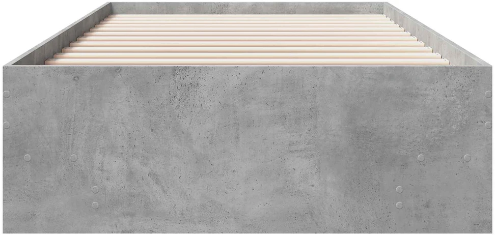 Lova Lovos rėmas Betono pilka 80 x 200 cm Apdirbta mediena