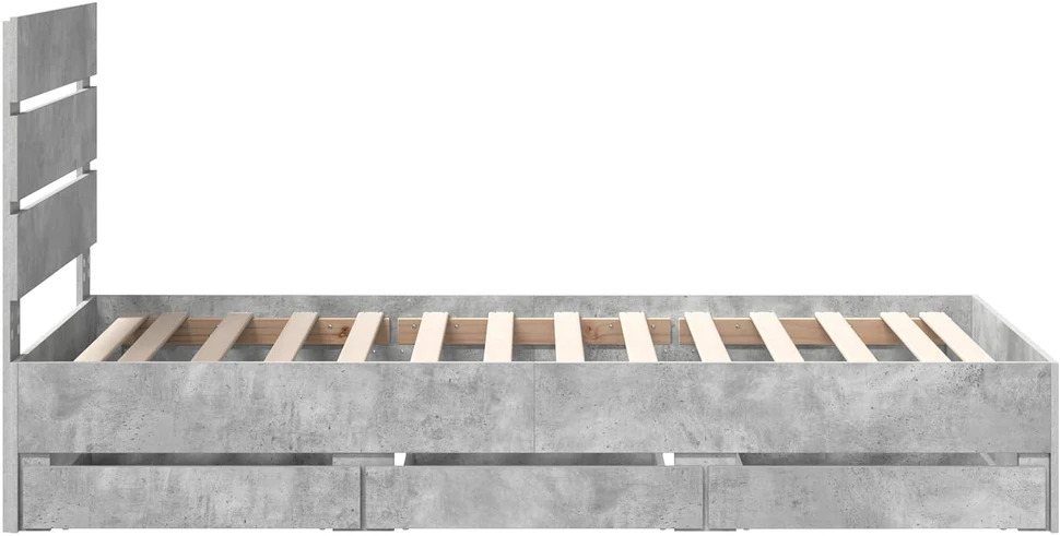 Lova Lovos rėmas Betono pilka 90 x 190 cm Inžinerinė mediena