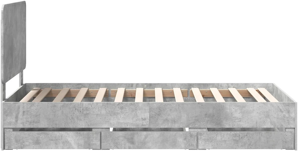 Lova Lovos rėmas Betono pilka 90 x 190 cm Inžinerinė mediena