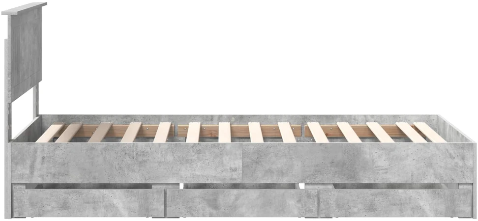 Lova Lovos rėmas Betono pilka 90 x 190 cm Inžinerinė mediena