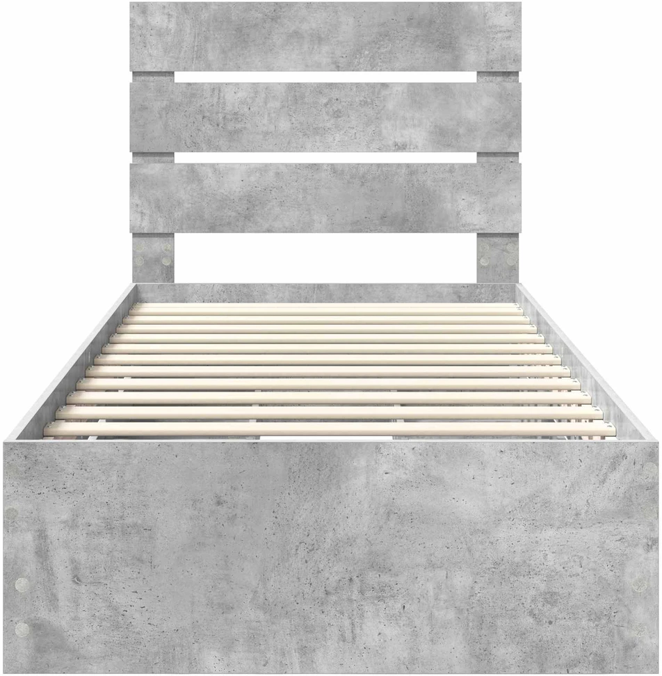 Lova Lovos rėmas Betono pilka 90 x 190 cm Inžinerinė mediena