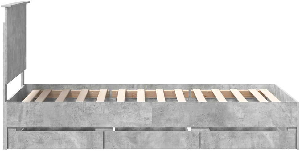 Lova Lovos rėmas Betono pilka 90 x 190 cm Inžinerinė mediena