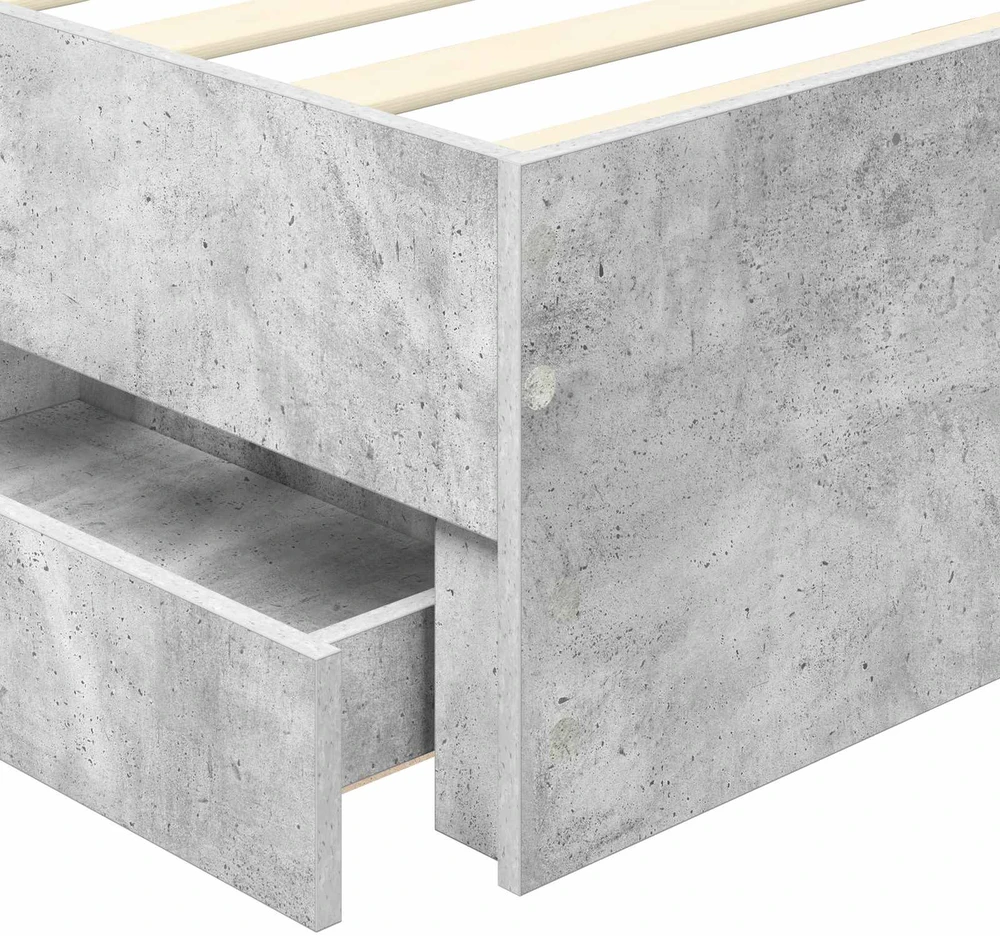 Lova Lovos rėmas Betono pilka 90 x 200 cm Inžinerinė mediena