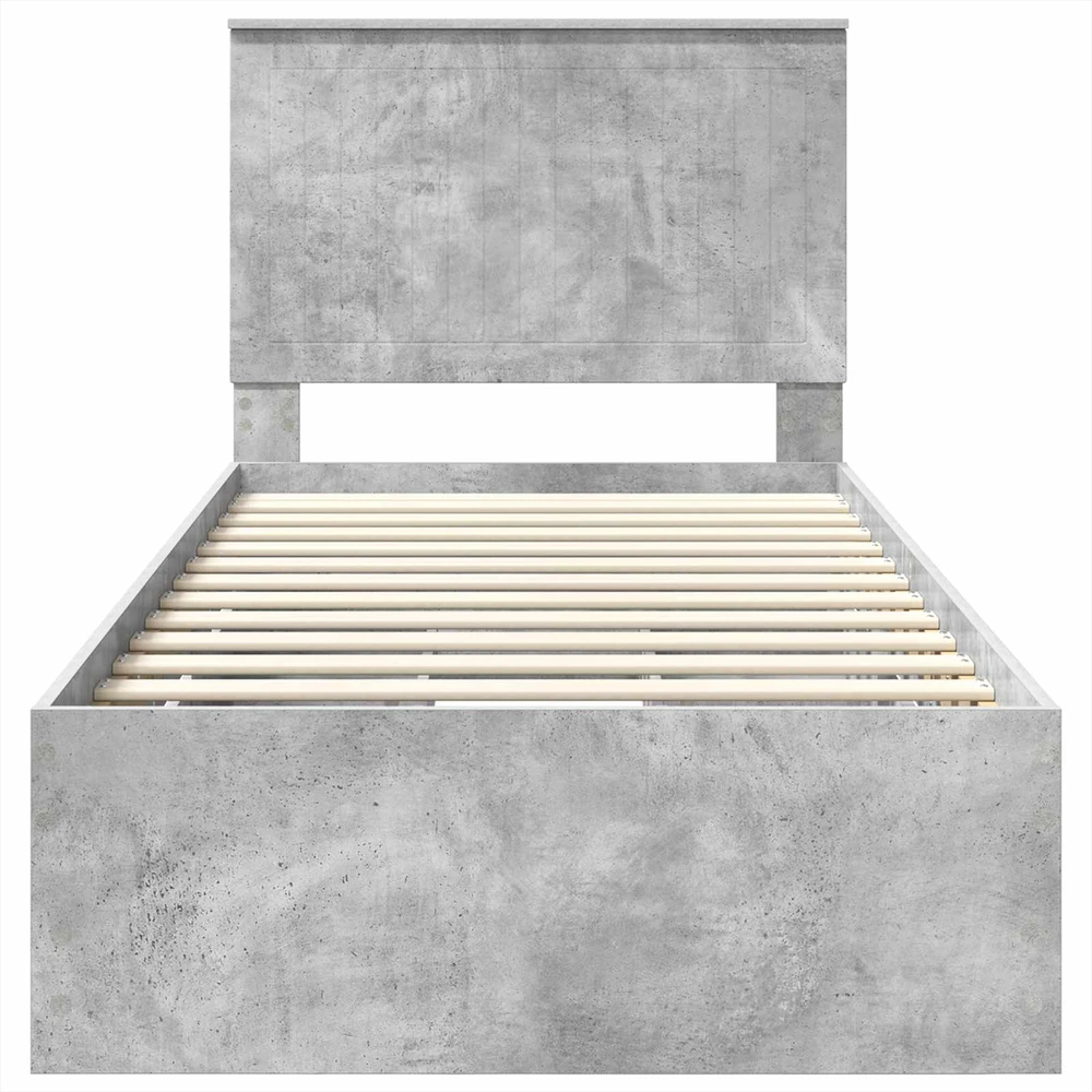 Lova Lovos rėmas Betono pilka 90 x 190 cm Inžinerinė mediena