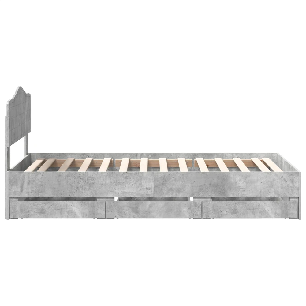 Lova Lovos rėmas Betono pilka 90 x 200 cm Inžinerinė mediena