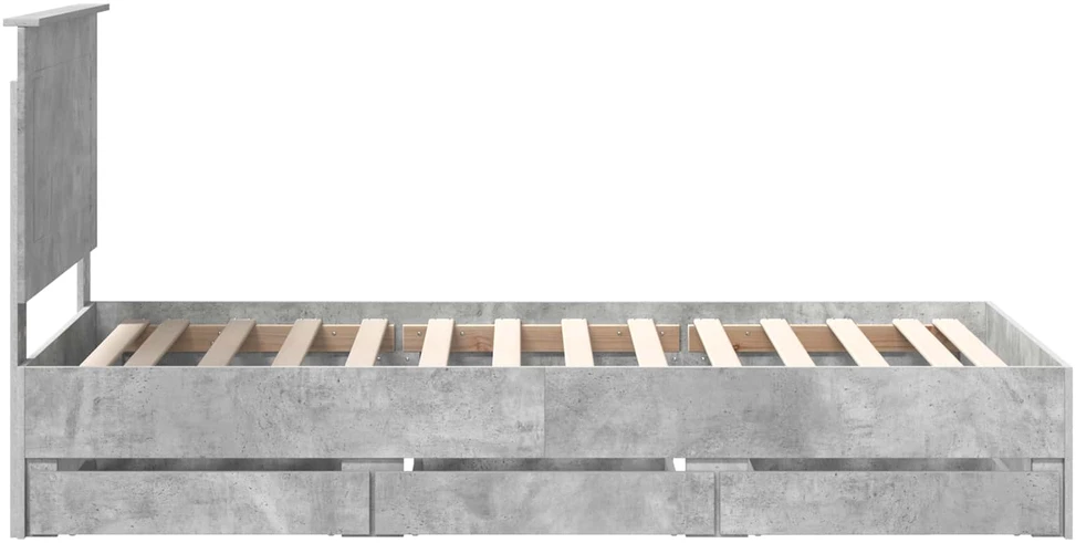Lova Lovos rėmas Betono pilka 90 x 200 cm Inžinerinė mediena
