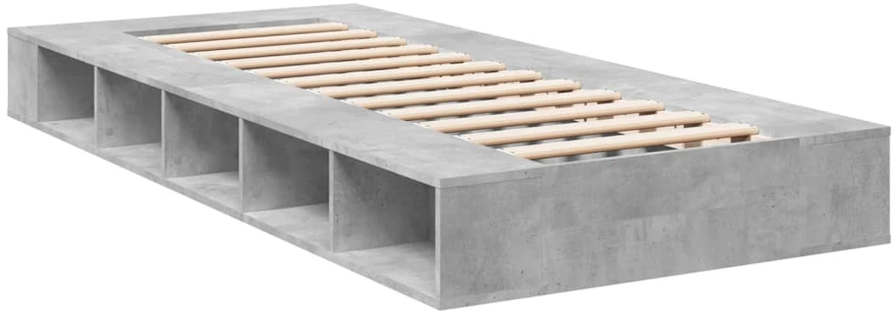 Lovos rėmas, betono pilkos spalvos, 100x200cm, apdirbta mediena