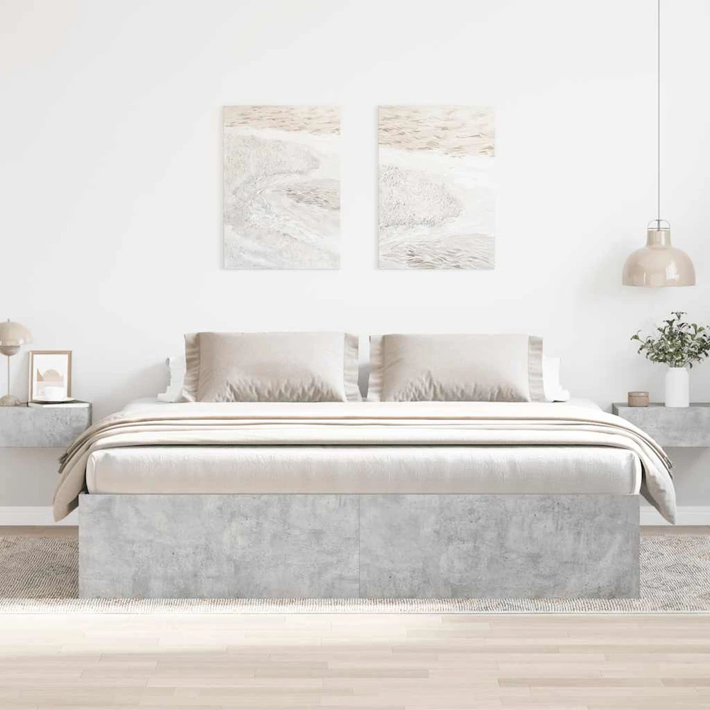Lovos rėmas, betono pilkos spalvos, 180x200cm, itin didelis