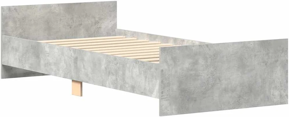 Lovos rėmas, betono pilkos spalvos, 90x190cm, apdirbta mediena