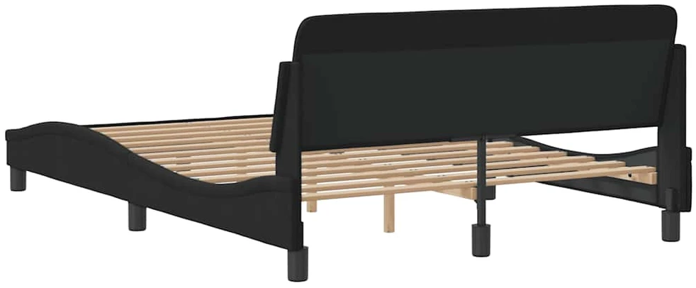 Lova Lovos rėmas Dover, juodas, 135x190 cm, aksomas