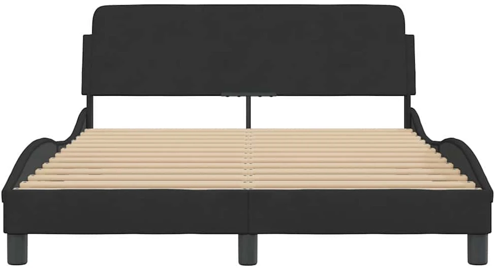 Lova Lovos rėmas Dover, juodas, 135x190 cm, aksomas