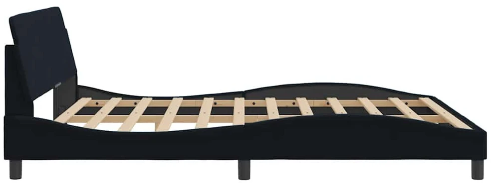 Lovos rėmas Dover, juodas, 180x200 cm, aksomas