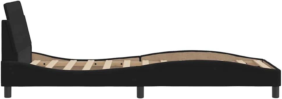 Lovos rėmas Dover, juodas, 90x190 cm, aksomas