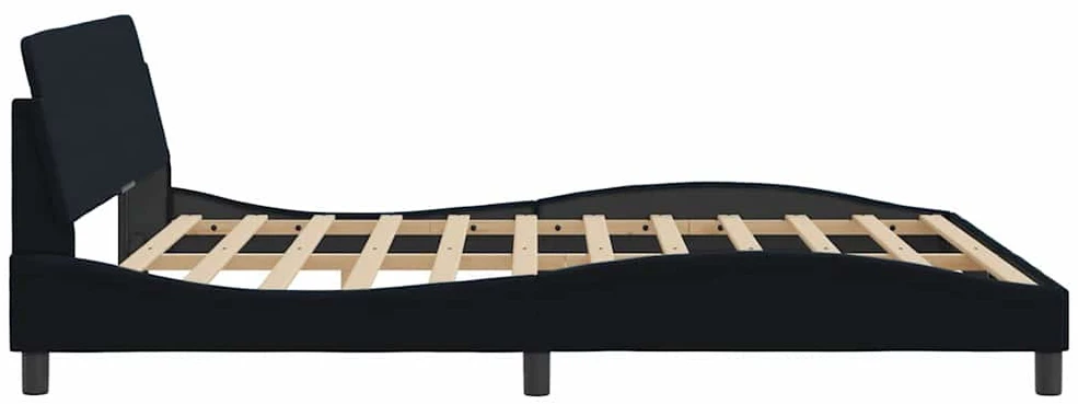 Lovos rėmas be čiužinio, juodos spalvos, 180x200cm, aksomas