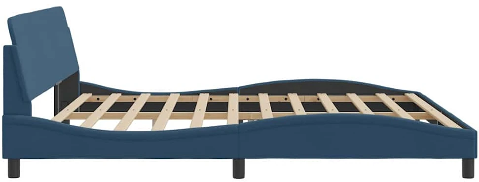 Lovos rėmas su galvūgaliu, mėlynos spalvos, 200x200 cm, audinys