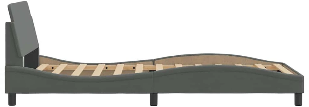 Lovos rėmas be čiužinio, tamsiai pilkas, 100x200cm, audinys