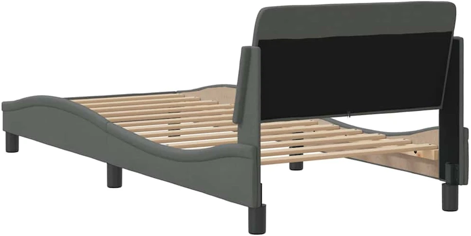 Lovos rėmas Dover, tamsiai pilkas, 90x190 cm, audinys