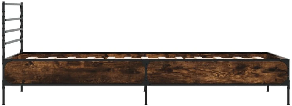 Lovos rėmas, dūminio ąžuolo, 100x200cm, mediena ir metalas