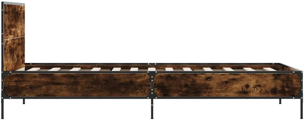 Lovos rėmas, dūminio ąžuolo, 100x200cm, mediena ir metalas