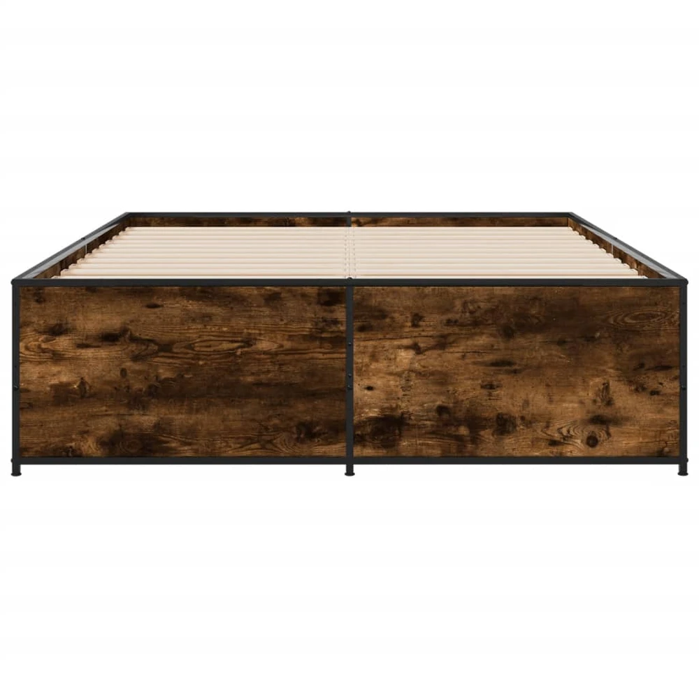 Lovos rėmas, dūminio ąžuolo, 120x200cm, mediena ir metalas