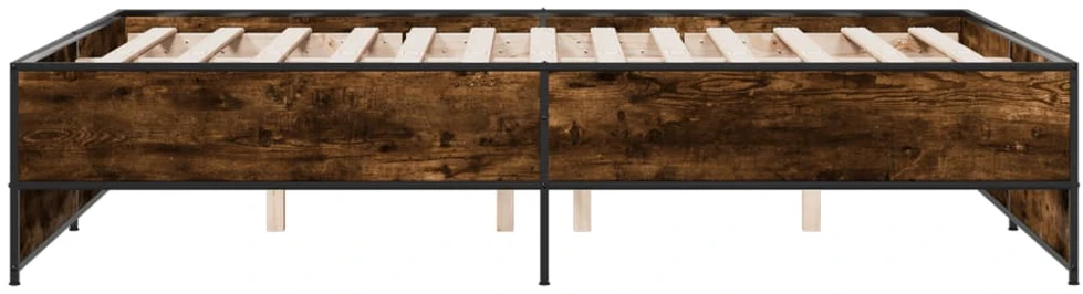 Lovos rėmas, dūminio ąžuolo, 120x200cm, mediena ir metalas