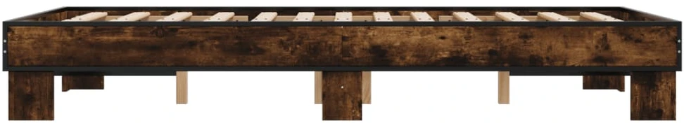Lovos rėmas, dūminio ąžuolo, 120x200cm, mediena ir metalas