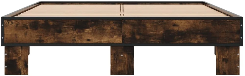 Lovos rėmas, dūminio ąžuolo, 120x200cm, mediena ir metalas