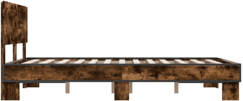 Lovos rėmas, dūminio ąžuolo, 120x200cm, mediena ir metalas