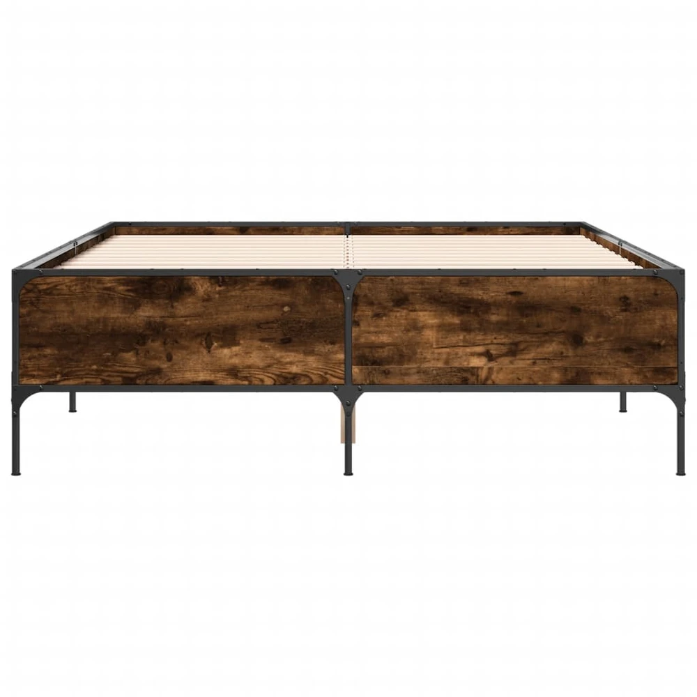 Lova Lovos rėmas, dūminio ąžuolo, 135x190cm, mediena ir metalas