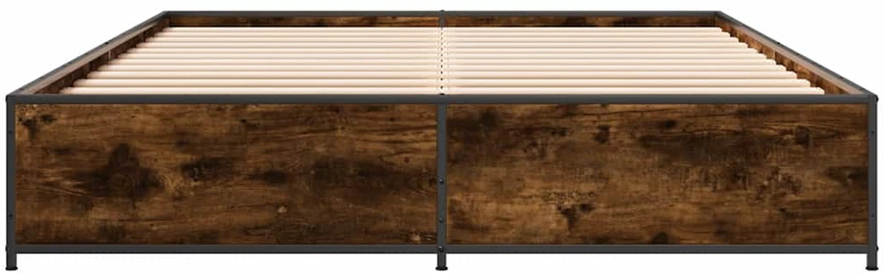 Lova Lovos rėmas, dūminio ąžuolo, 135x190cm, mediena ir metalas