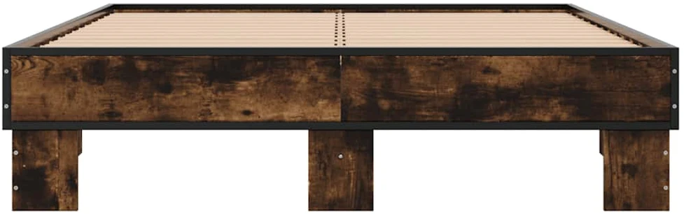 Lovos rėmas, dūminio ąžuolo, 140x190cm, mediena ir metalas